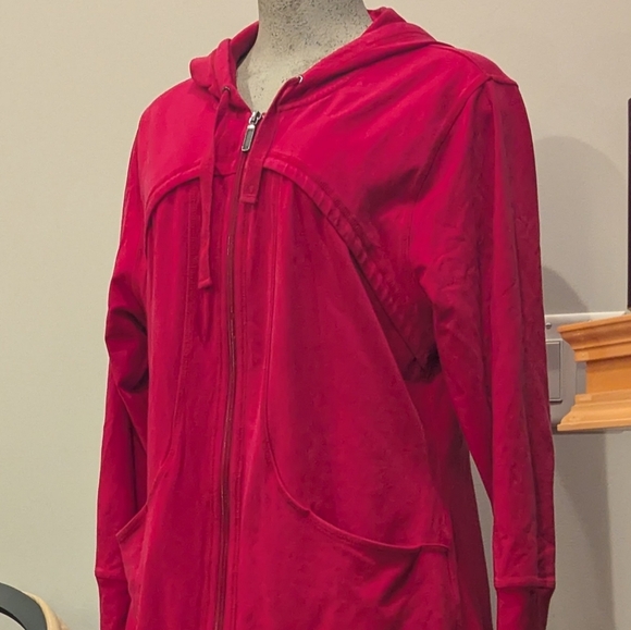 Jockey Tunic Length Hoodie Bright Pink Soft Cotton SIZE XL - Picture 3 of 7